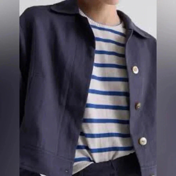 Lord & Taylor Jackets & Blazers - Lord And Taylor Linen Cropped Blazer in Purple Sz 6 P